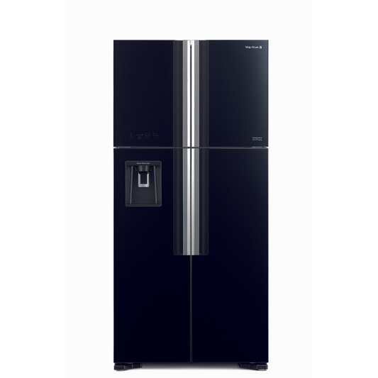 HITACHI Big French Glass 4 Door - Water Dispenser - Automatic Ice Maker - (27ft) INVERTER - R-W760PK7X