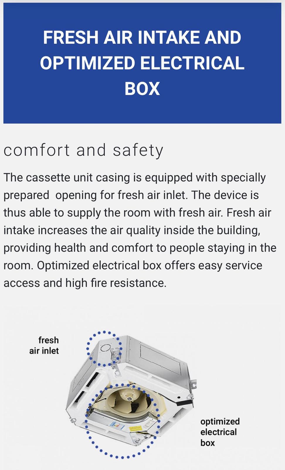 AUX Cassette Air Conditioner  3.5 Ton Inverter - Cooling/Heating - WIFI